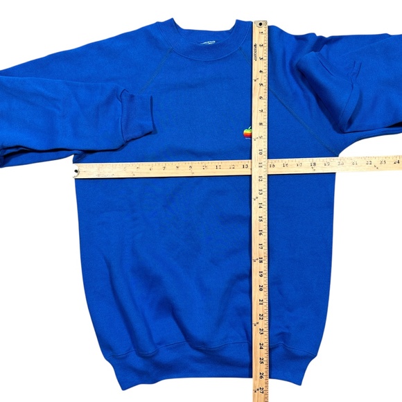 Vintage 90s Apple Macintosh Mac Embroidered Rainbow Logo Sweatshirt Mens Medium - Picture 4 of 6